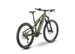 R Raymon TrailRay 160E 8.0 - Sähkömaastopyörä - Vihreä -PolkuTech Verkkokauppa ray trailray160e80 armor black mustard back